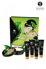 Coffret Secret de geisha Organica BIO : Petit coffret Plaisir Shunga à base de produits certifiés bio et parfumé au Thé vert.