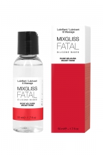 Mixgliss silicone - Rose velours - 50ml : Fluide 2 en 1 massage et lubrifiant riche en silicone, parfum rose velours.