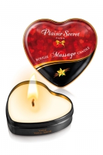 Mini bougie de massage Vanille : Bougie de massage sensuelle et gourmande au format idéal pour un massage tout en douceur. Parfum agréable et fruité.
