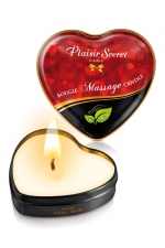 Mini bougie de massage Sans parfum : Bougie de massage sensuelle et gourmande au format idéal pour un massage tout en douceur sans odeur artificielle.