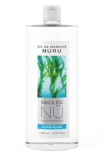 Gel massage Nuru Algue Mixgliss - 1 litre : Gel de massage NÜ par Mixgliss pour redécouvrir le plaisir du massage Nuru. Formule enrichie en algues, flacon de 1 Litre.