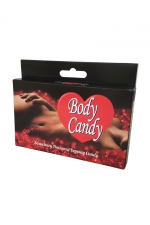 Bonbons pétillants Body Candy : De délicieux bonbons pétillants à la fraise à savourer sur le corps de votre partenaire.