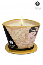 Bougie à massage parfum Vanille - Shunga : Bougie érotique se transformant en huile de massage sensuelle au parfum délicat de vanille.