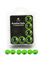 6 Brazillian balls effet vibrator : La chaleur du corps transforme la brazilian ball en liquide glissant avec effet stimulant, votre imagination s'en trouve exacerbée.