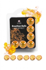 6 Brazilian Balls - effet chaleur : La chaleur du corps transforme la brazilian ball en liquide glissant à effet chaud, votre imagination s'en trouve exacerbée.