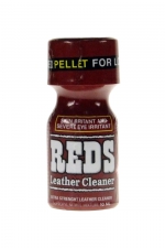 Poppers Reds 10 ml : Arôme aphrodisiaque anglais ultra fort à base de nitrite de propyle, avec bouchon Pellet sécurisé.