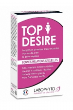 TopDesire Femme (60 gélules) - Labophyto : Complément alimentaire à base de plantes, de vitamines b6 et b9 qui stimule le désir sexuel féminin.