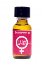 Poppers Lady 25ml : Lady (flacon de 25 ml), l’arôme d'ambiance aphrodisiaque à base de Propyl, spécialement créé pour les femmes.