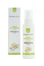 Huile de massage BIO Monoi - Divinextases : Huile de massage érotique parfum monoï 100% bio, fabriquée en France par Divinextases.