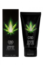 Gel retardant CBD Cannabis 50ml : Gel à base de CBD pour homme, permettant d'améliorer votre expérience sexuelle et de retarder l'orgasme.