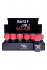 Box 18 poppers Jungle Juice Black Label 15ml : Boite promotionnelle de 18 poppers Jungle Juice Black Label, à base de Pentyle.