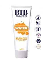 Lubrifiant parfumé Mangue 100 ml - BTB : Gel lubrifiant intime à base d'eau, au délicieux parfum de mangue. Tube de voyage de 100 ml.