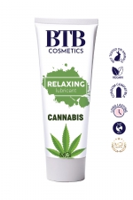 Lubrifiant relaxant au cannabis 100 ml - BTB : A la fois lubrifiant intime et un relaxant Vegan, prolonge la durée des rapports sexuels. Tube de 100 ml.