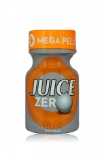 Poppers Juice zero 10 ml : Poppers hybride pour des sensations max et confort accru avec fermeture  Mega Pellet, en petit flacon de 10 ml.