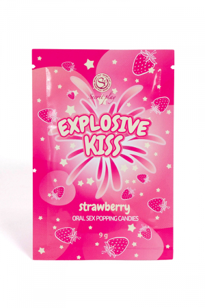 Bonbons pétillants fraise - secret Play : Bonbons explosifs saveur fraise spécialement créés pour pratiquer la fellation et faire le plein de nouvelles sensations.